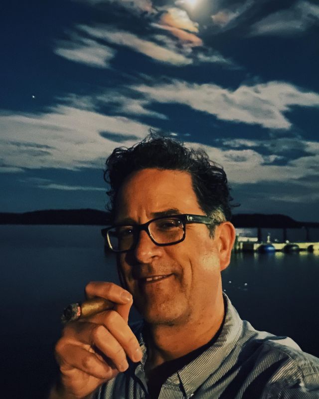 A little moonlit stroll along the harbor in Castine, ME.