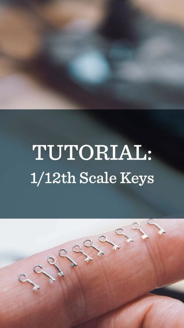 Here’s a quick tutorial to show how I made the 1/12th scale keys I made for the students in my IGMA class.

#craiglabenzminiatures