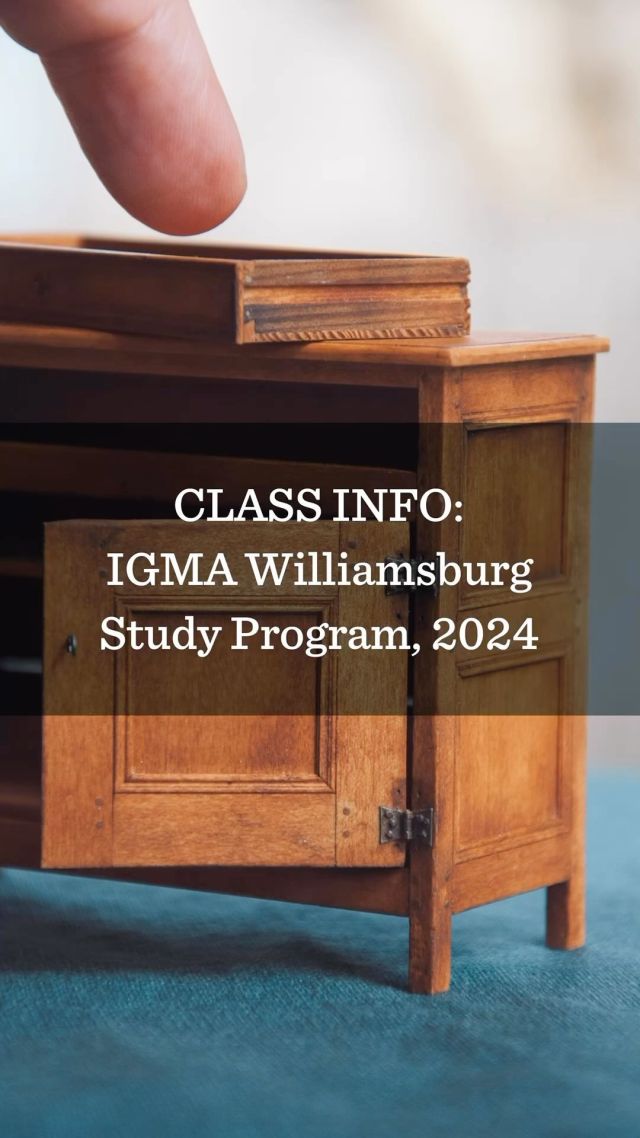 Class Registration Now Open!

If you weren’t able to get into my Virginia Low Cupboard class this year, I’ll be teaching it again in January, 2024 as part of the @guild_of_miniature_artisans Study Program in Colonial Williamsburg, Virginia, USA.

I’m really happy to be teaching this class again. It’s a wonderful, complex project — very ambitious for a weekend class — but the whole experience last January is one of my favorite memories.

There are also three other classes to choose from taught by Iulia Chin Lee, Sherredawn Miller and Pat Richards. You can find full details and class descriptions at the link in my bio or at igma.org.

#craiglabenzminiatures